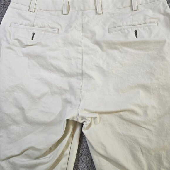 Orvis Pants Mens 36x30 Beige Khaki Straight Leg Pleated Chino Trousers Slacks - Picture 4 of 10